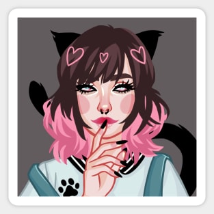 Spooky Neko Sticker